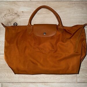 Longchamp Tote Burnt Orange With Crossbody Strap
